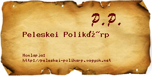 Peleskei Polikárp névjegykártya